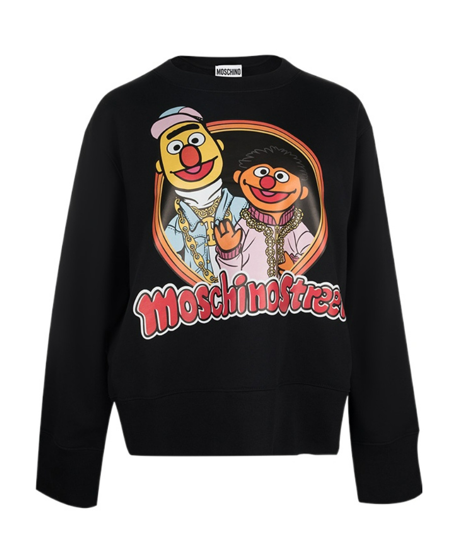 Moschino X Sesame Street Logo Hoodie In Black