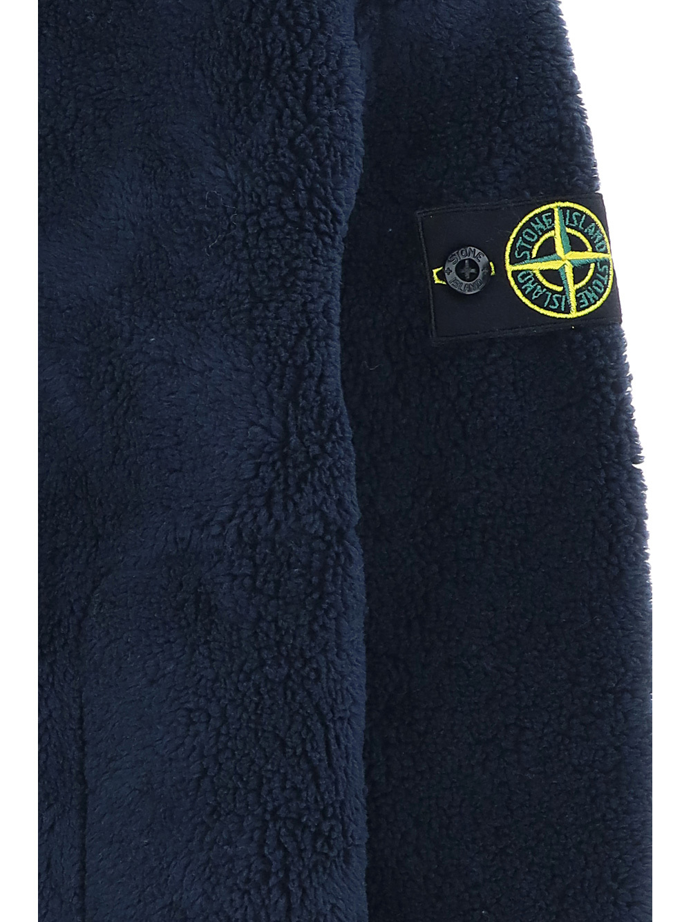Stone Island Zip-up Fleece Jacket In Blue