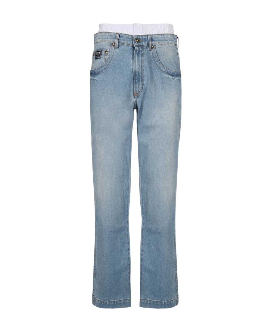 Versace Jeans Logo Jeans In Blue
