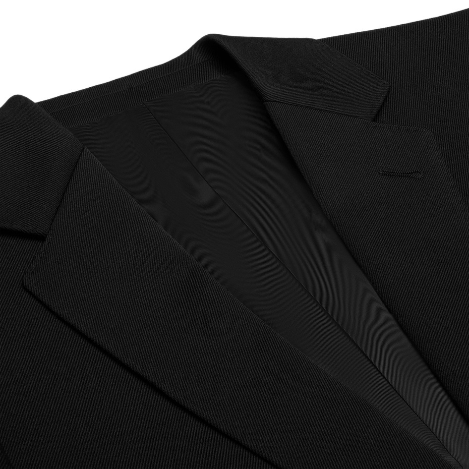 Celine Long-sleeved Wool Suit Jacket In Black