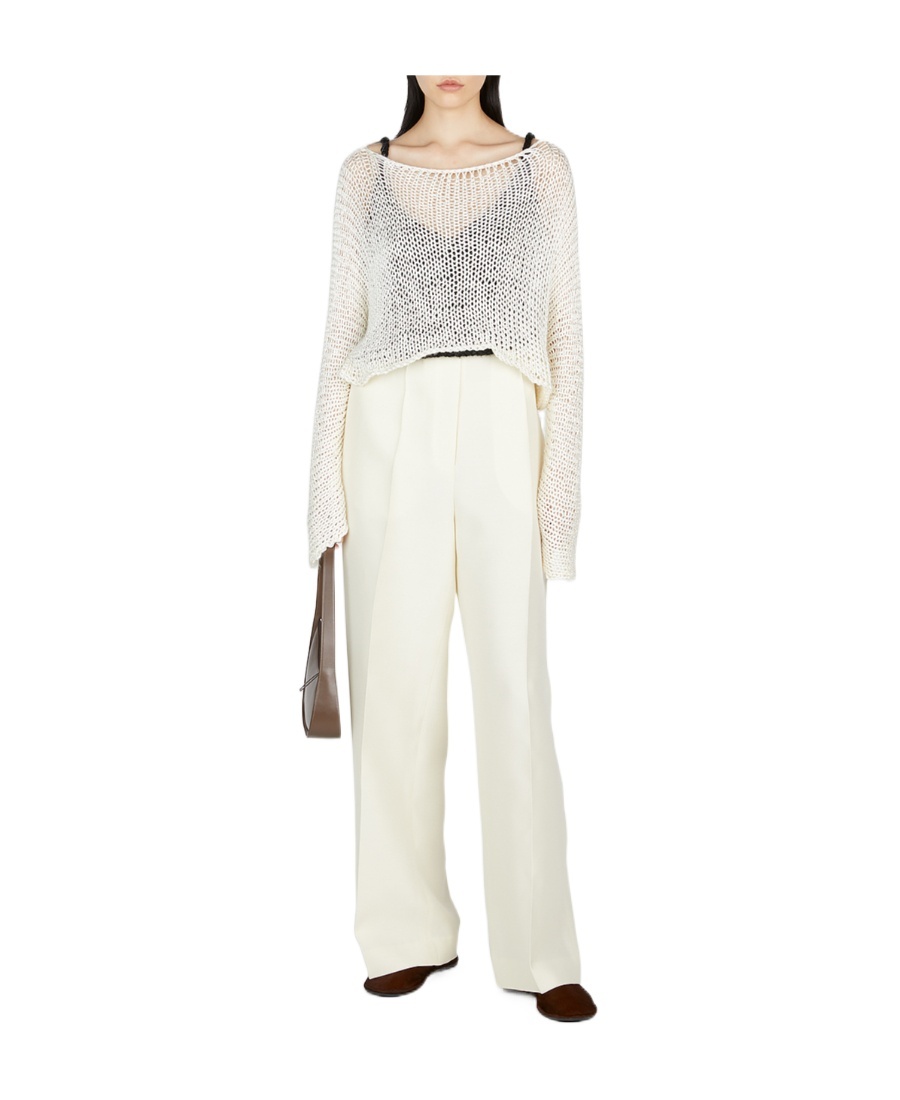 The Row High-waisted Casual Pants In White