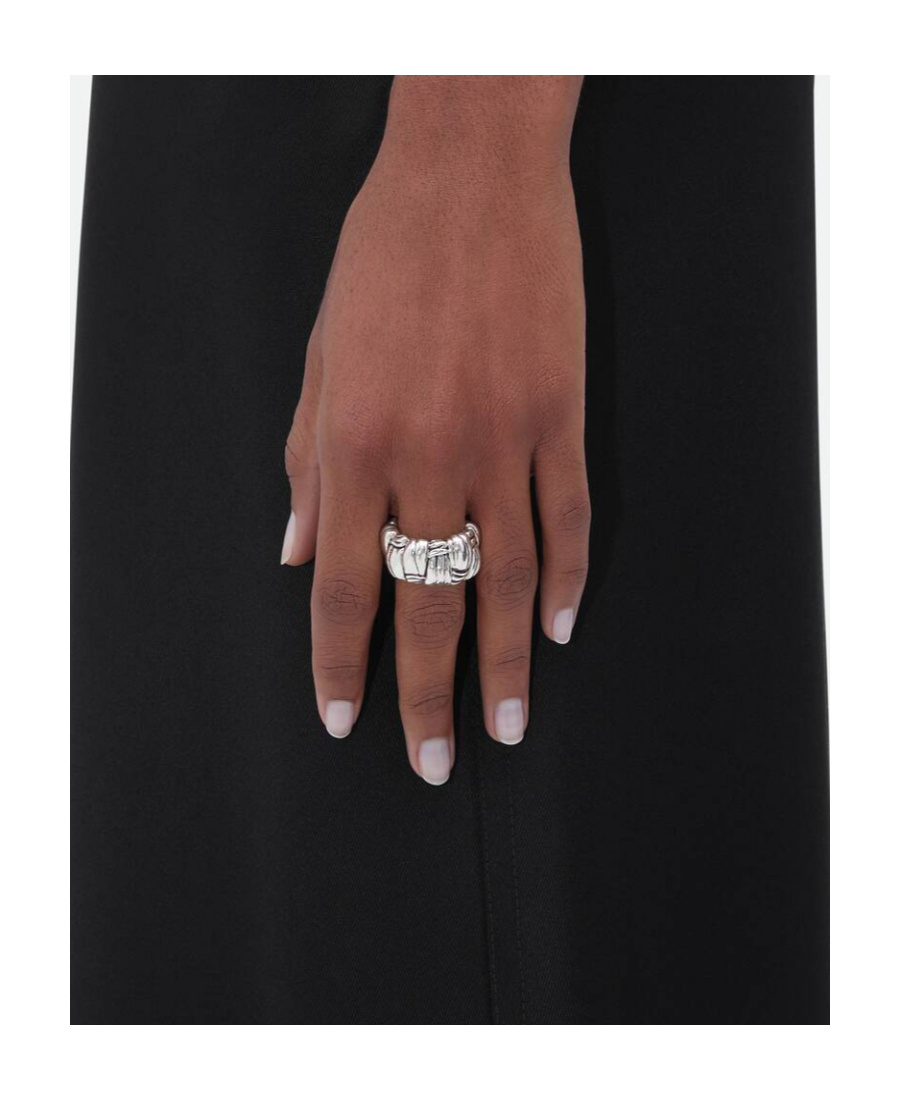 Bottega Veneta Pleated Ring In White