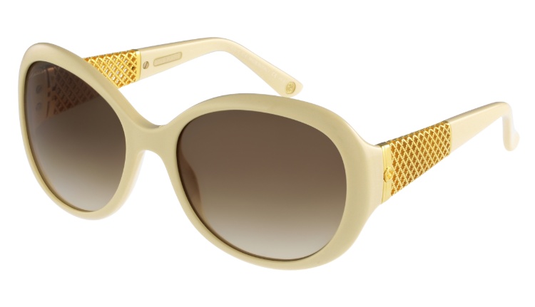 Gucci Novelty 77mm Oversize Shield Sunglasses In Brown