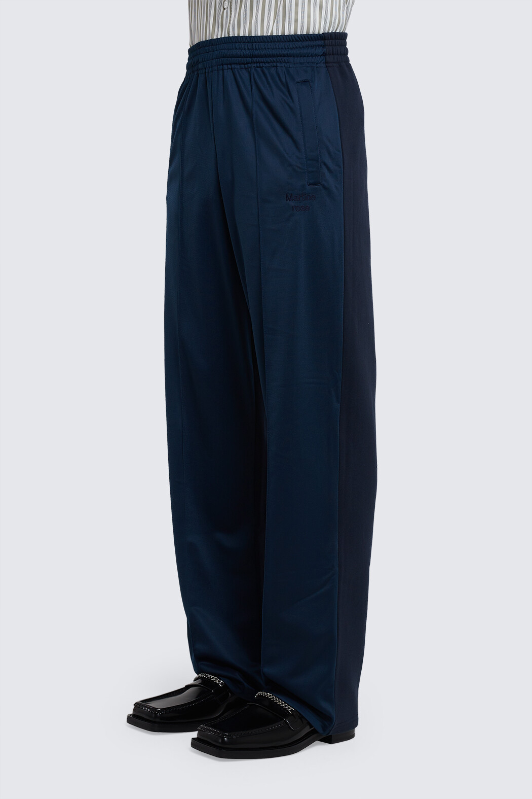 Martine Rose Logo-embroidered Track Pants In Black