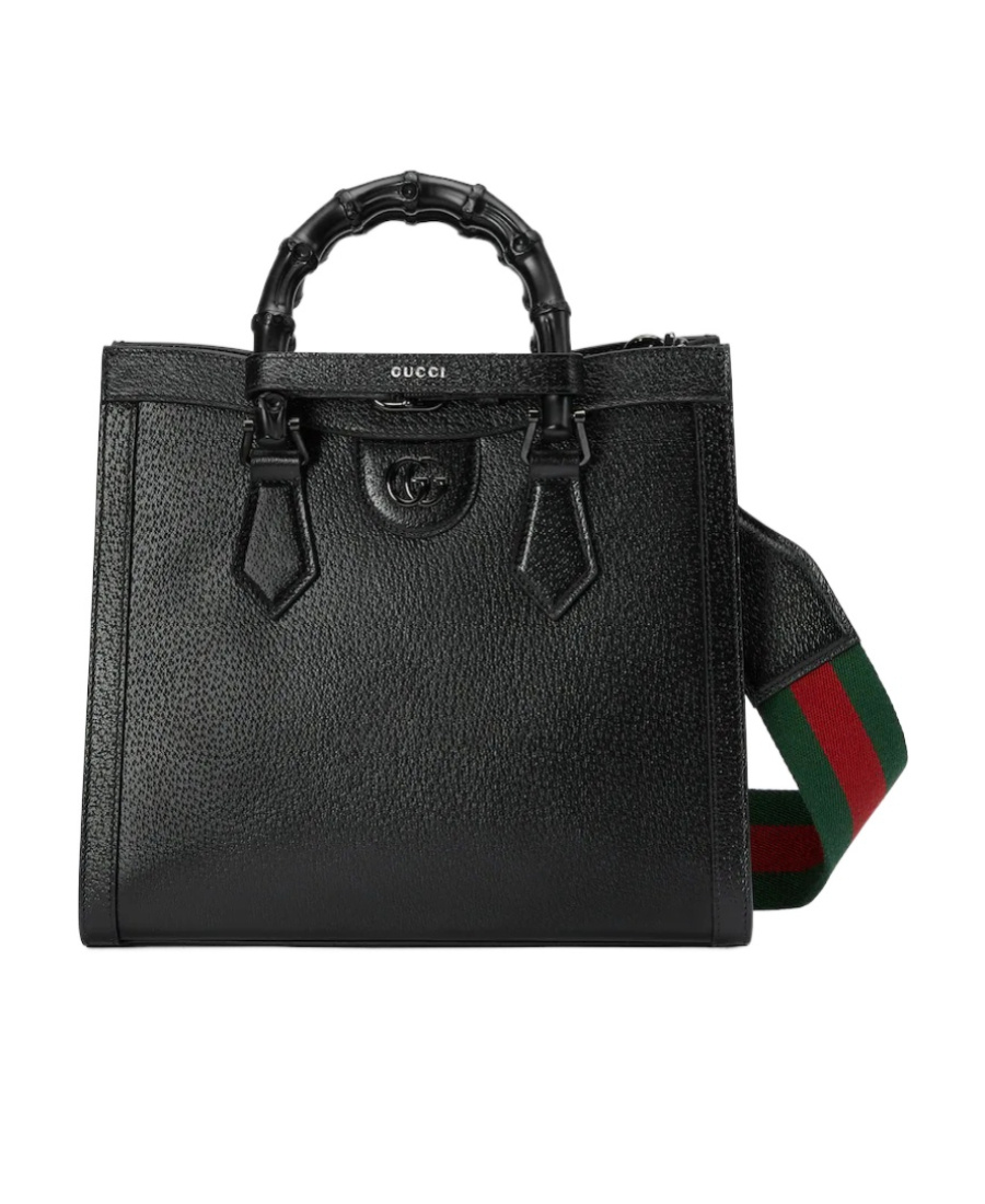 Gucci Diana Small Leather Tote Bag In Black