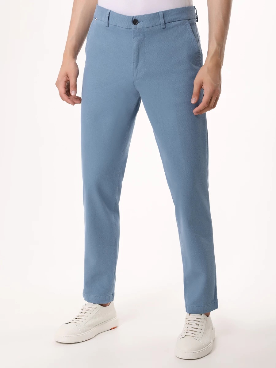 Hugo Boss Slim-fit Chinos In Stretch-cotton Gabardine In Blue