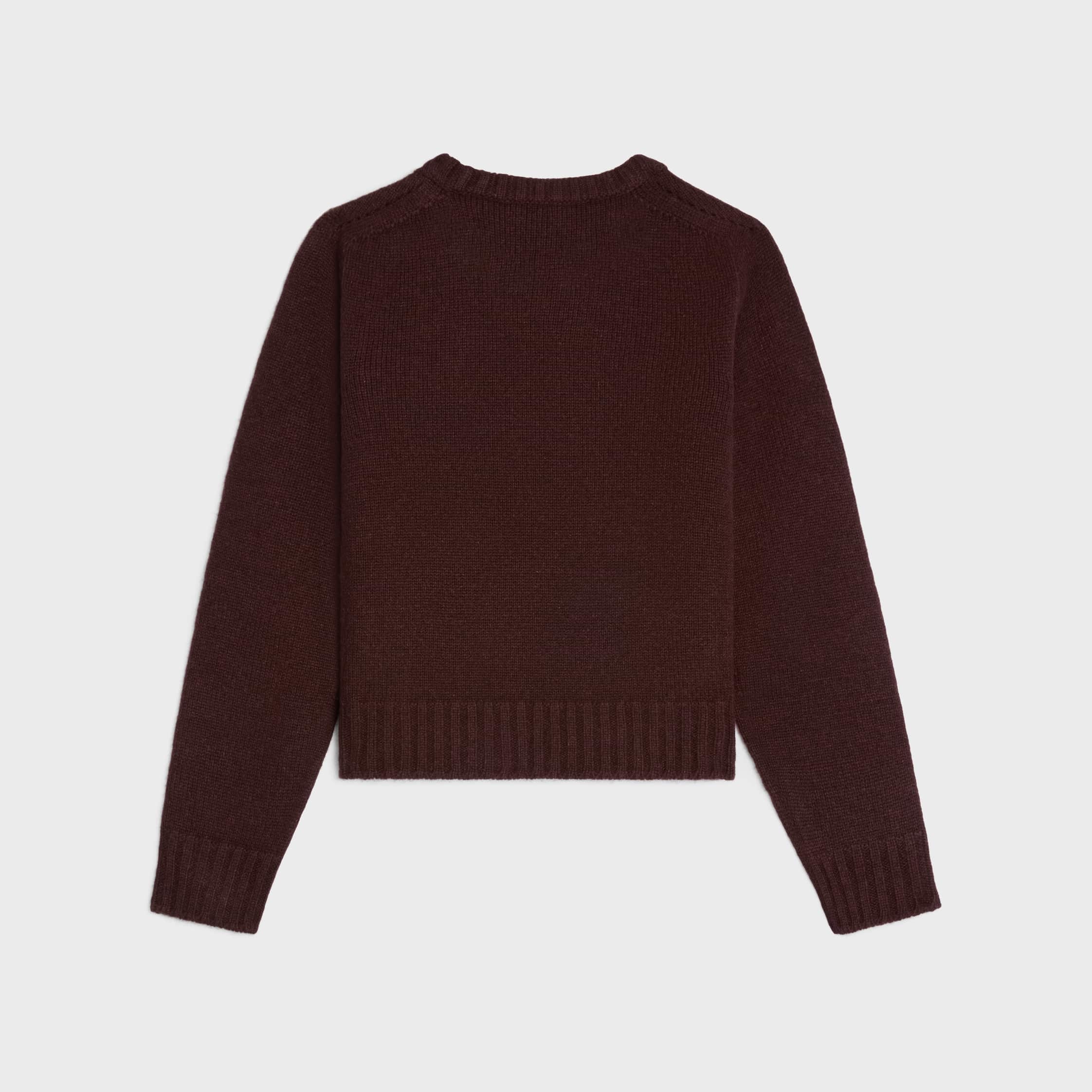 Celine Crewneck Sweater In Seamless Cashemire In Black
