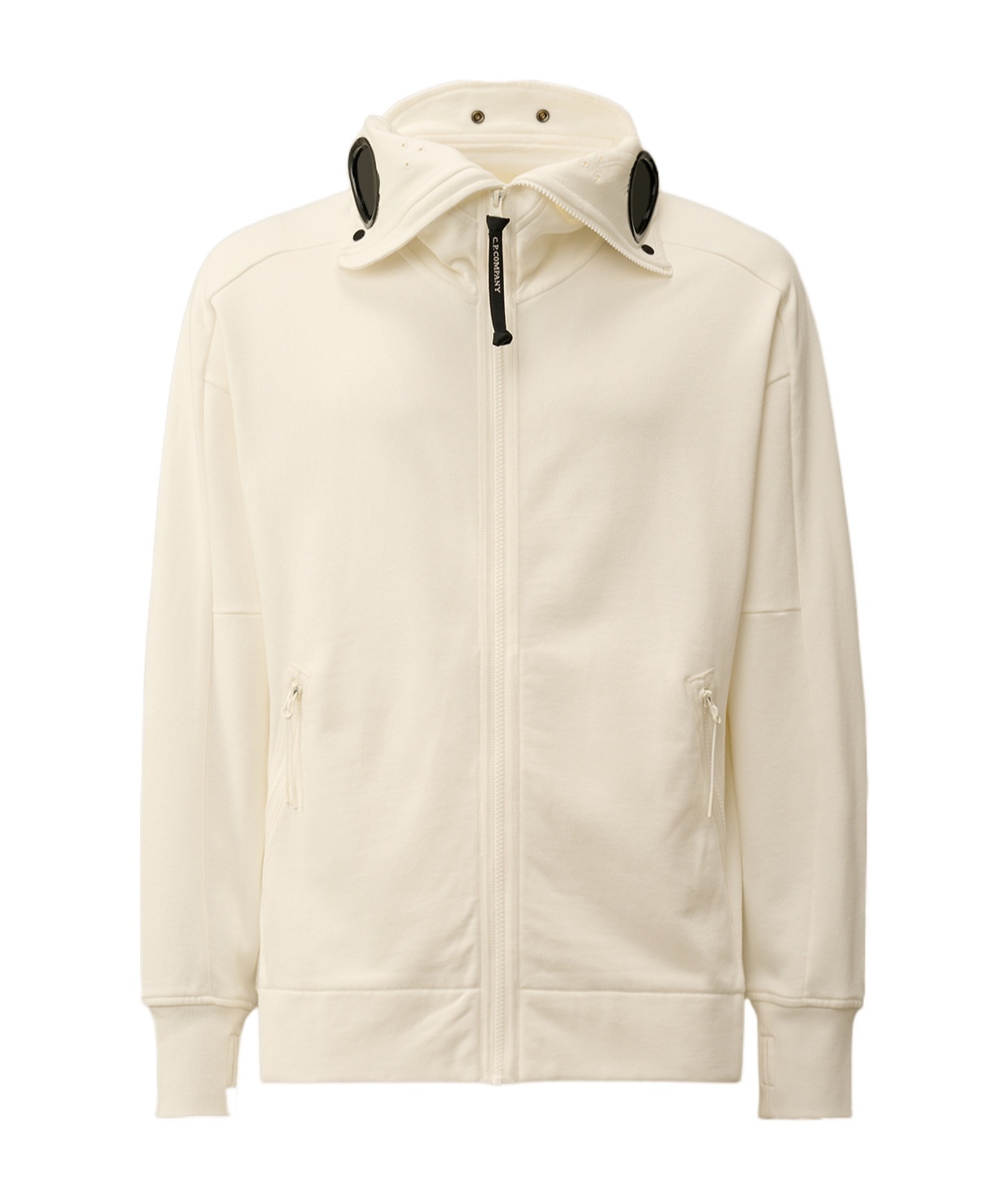 C.p. Company Zip Hooded Sweatshirt In Nude