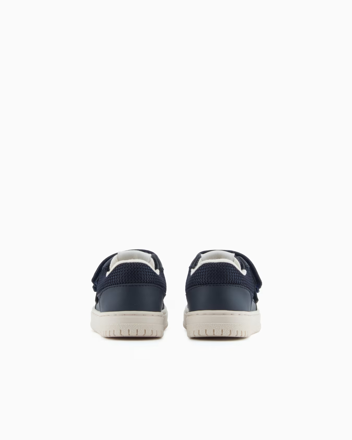 Emporio Armani Round Toe Sneakers In Blue