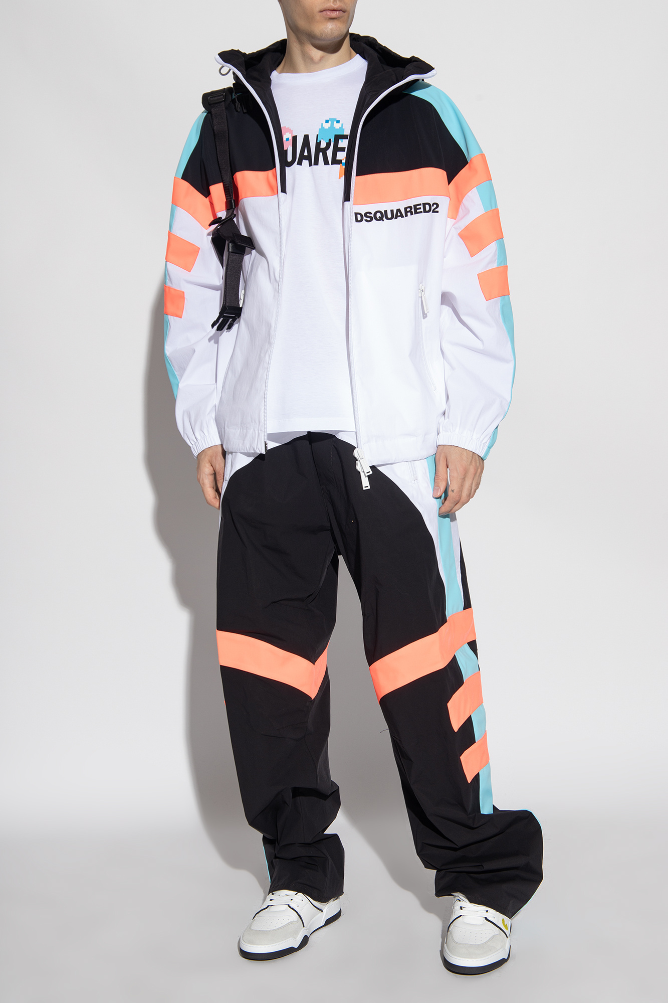 Shop Dsquared2 Pac-man Panelled Sneakers In White