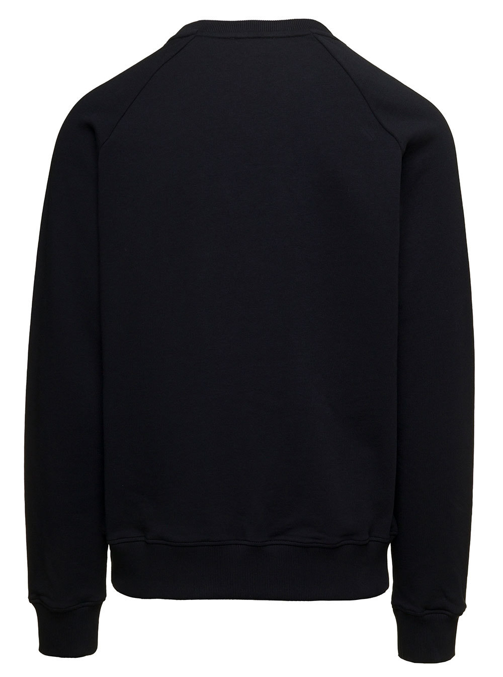 Balmain Flocked Logo Sweatshirt With Metallic Accents In Black