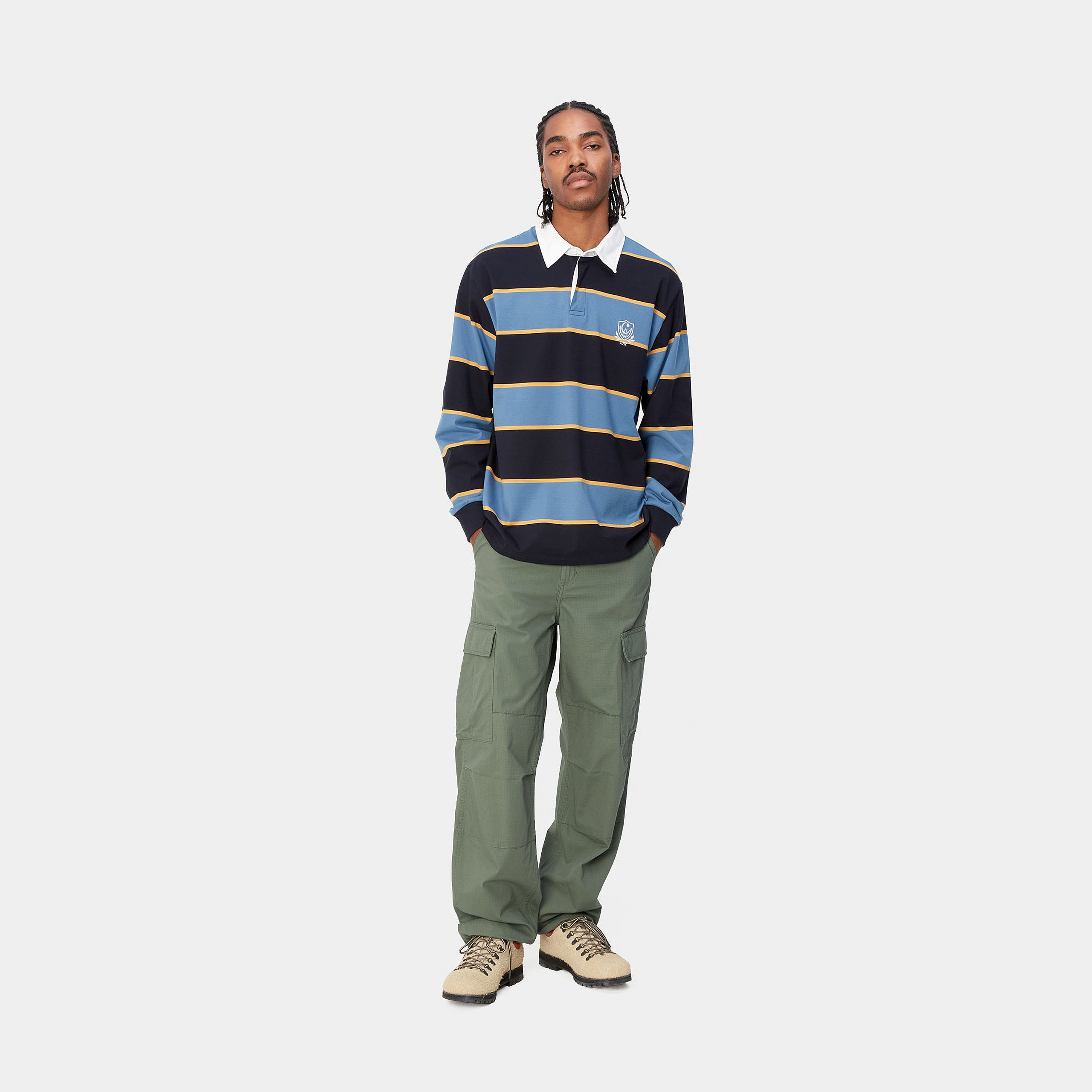 Carhartt Straight-leg Cargo Trousers In Gray