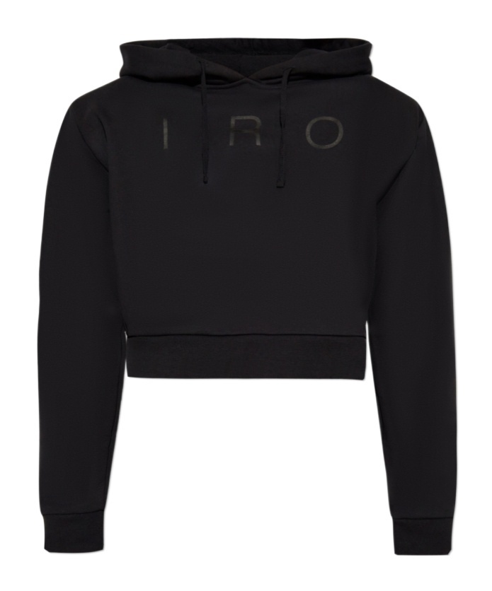 Iro Short Hooded Sweater In Black