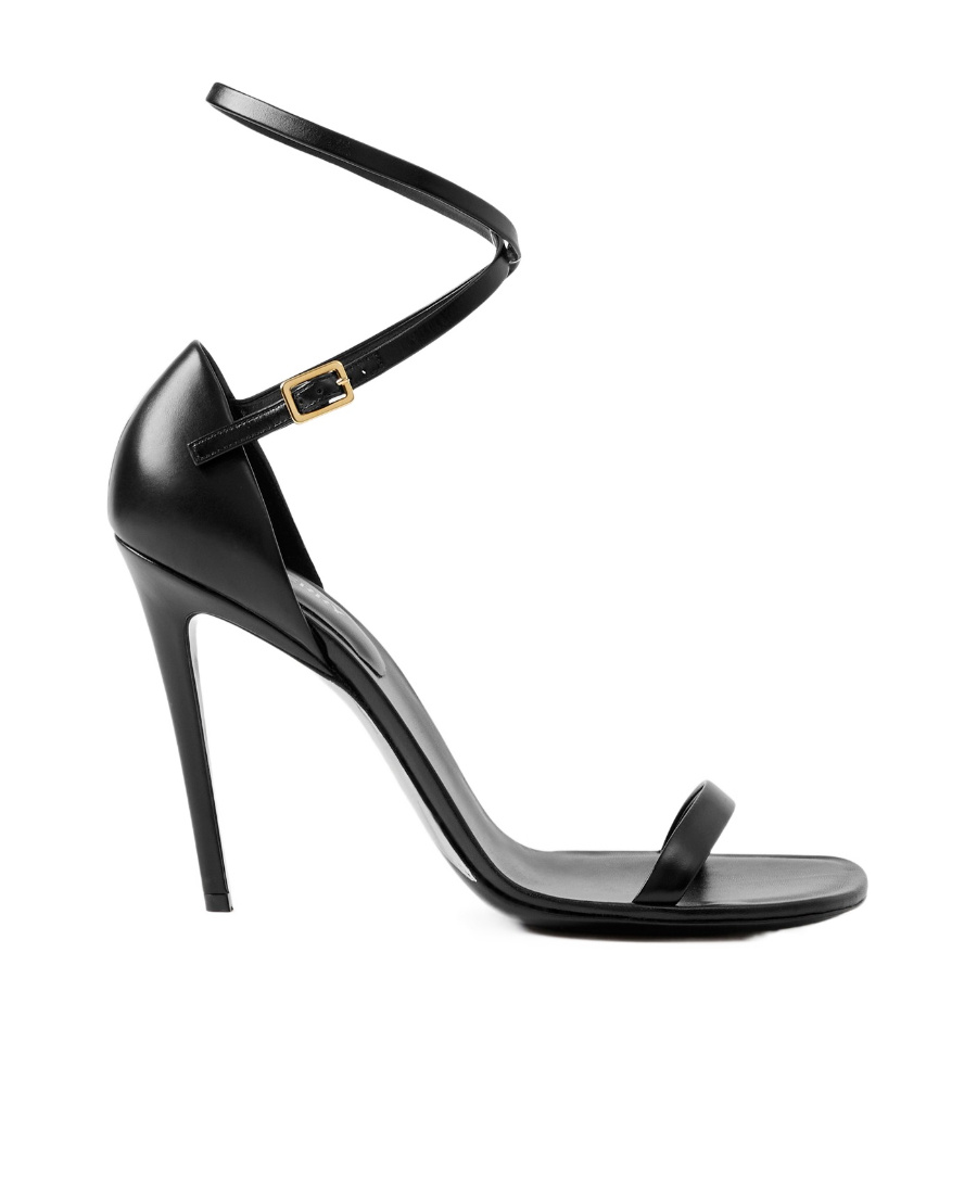 BURBERRY STILETTO-HEEL 100MM LEATHER SANDALS