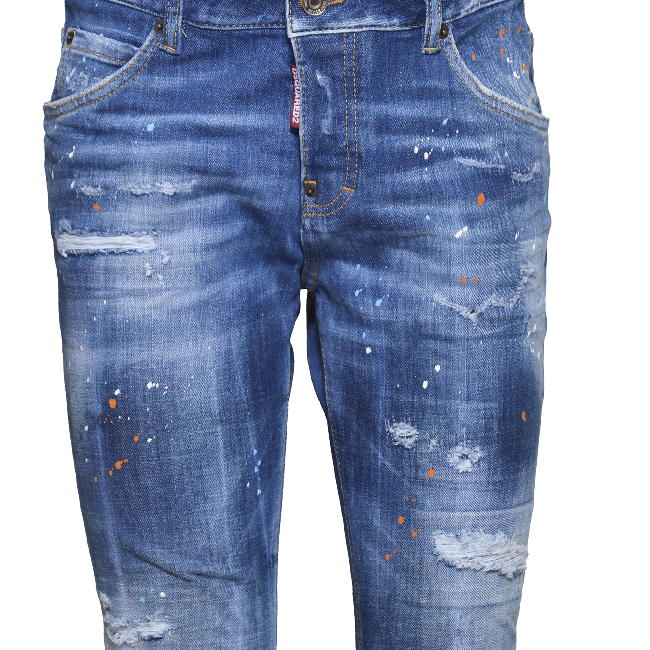 Dsquared2 Medium Waist Flared Jeans In Blue