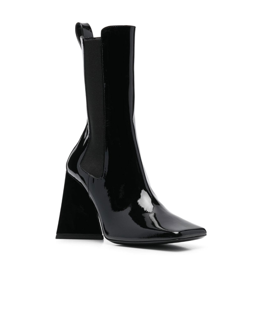 ATTICO SQUARE-TOE LEATHER BOOTS