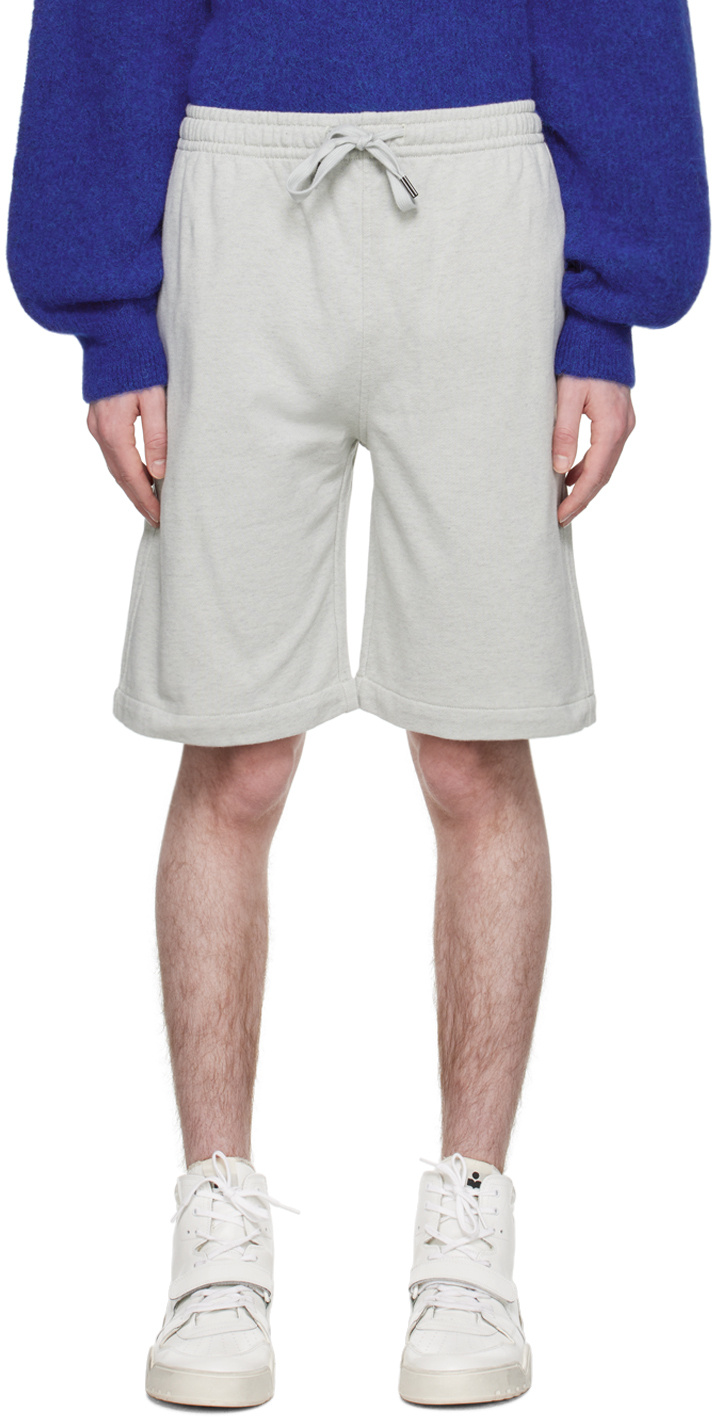 Isabel Marant Logo Drawstring Shorts In Gray