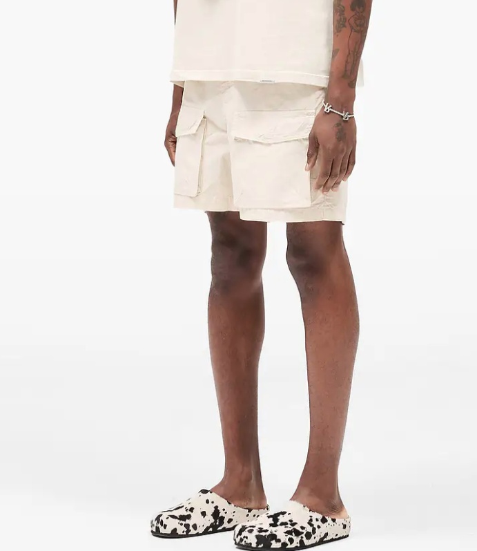 Represent Front Pocket Cargo Short In White