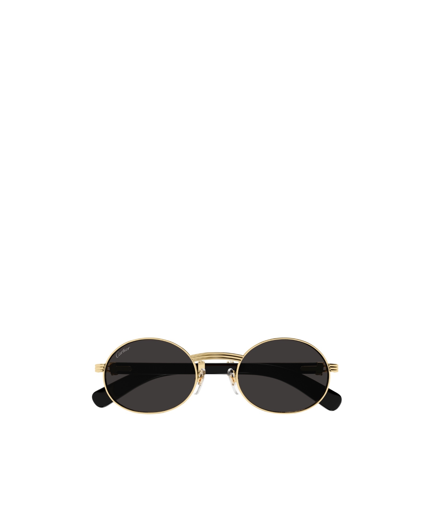 Cartier Giverny Oval-frame Sunglasses In Black