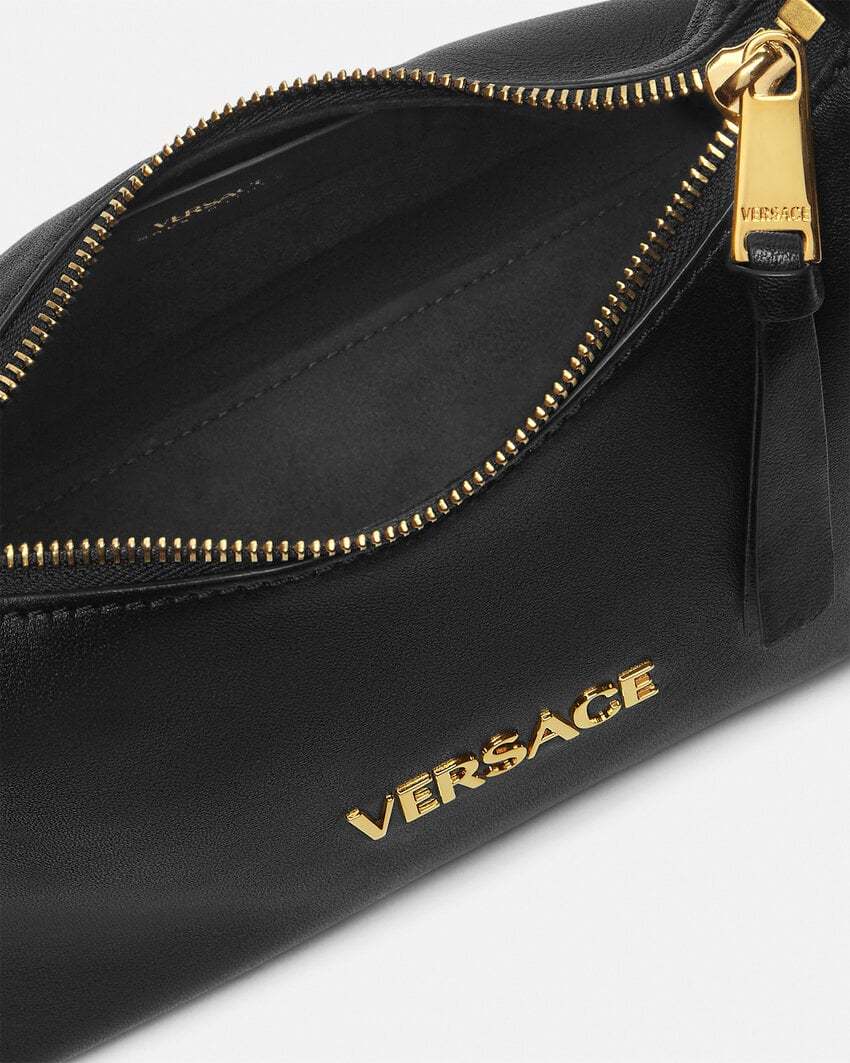 Versace Leather Mini Bag In Black