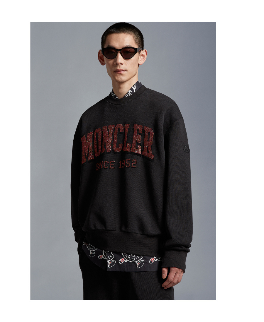 Moncler Logo Sweater In Black