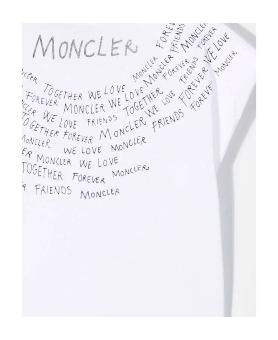 Moncler Logo-print Cotton T-shirt In White