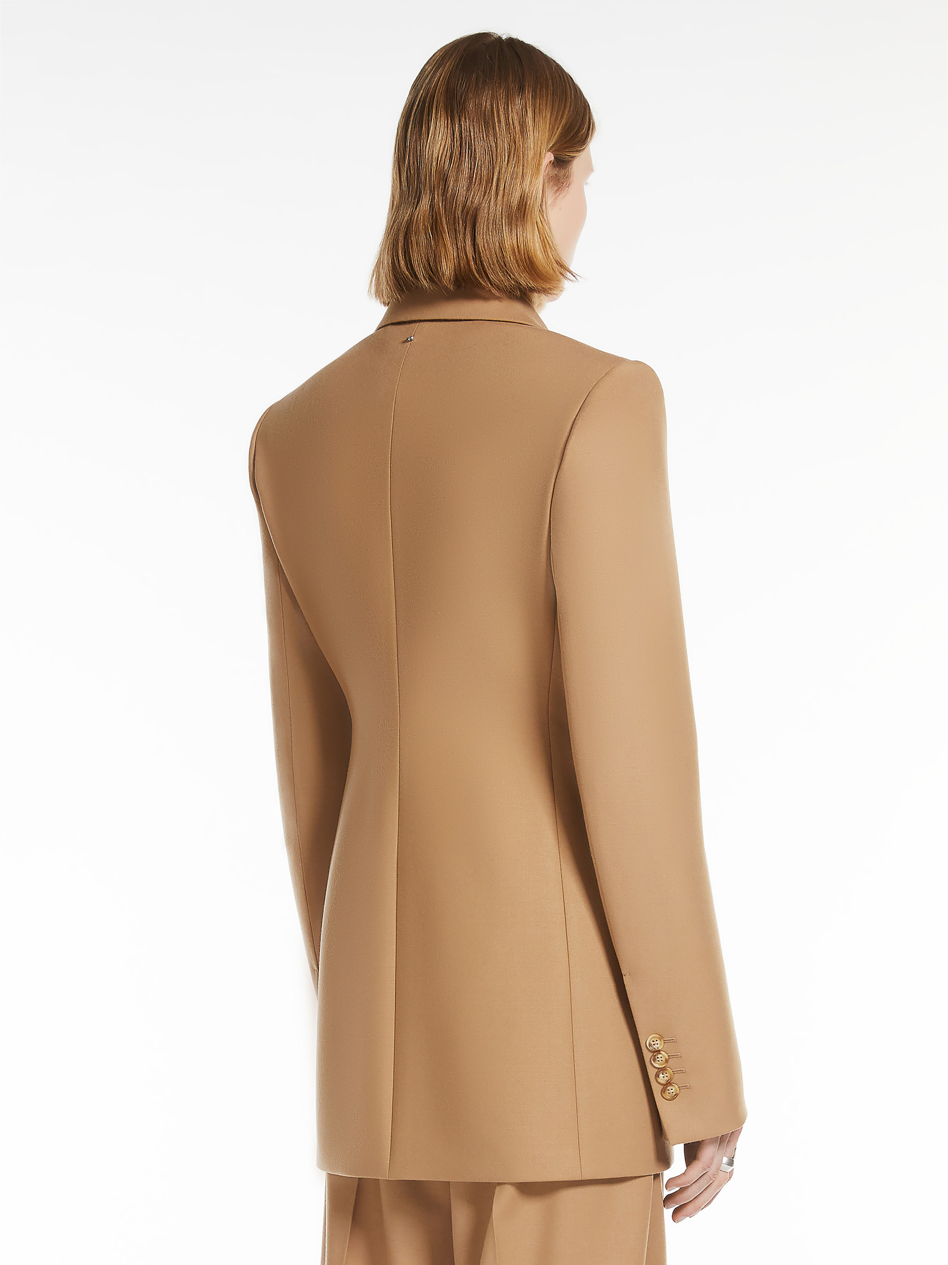 Sportmax Wool Blend Tailored Fit Jacket In Brown