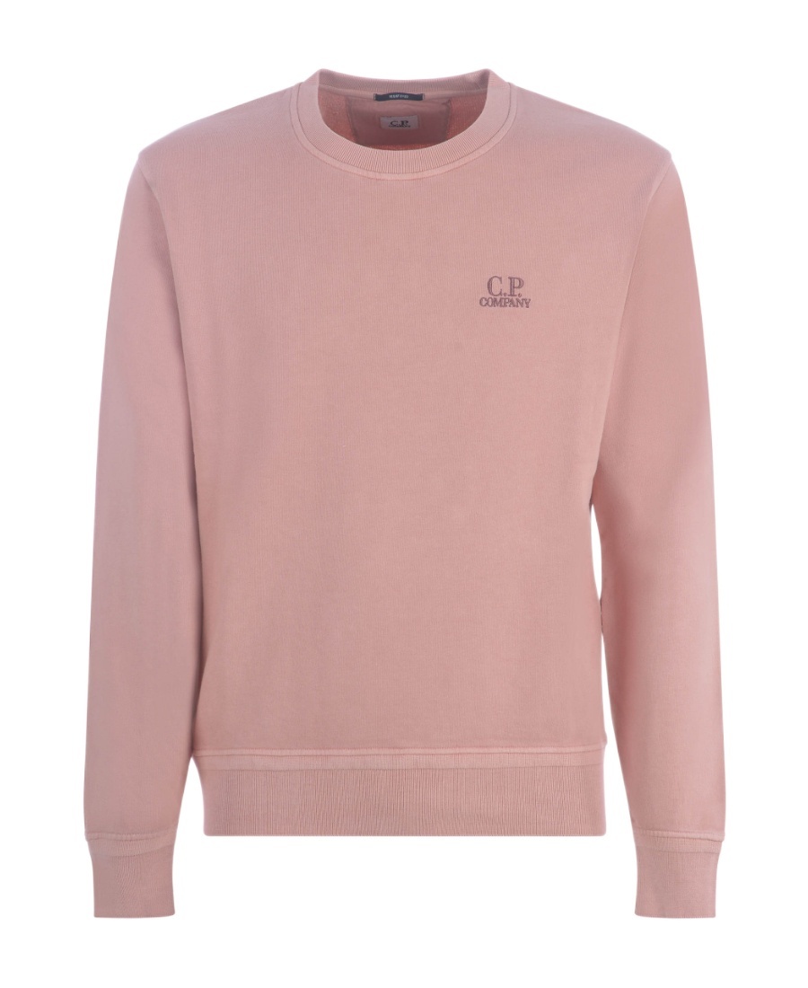 C.p. Company Round-necked Sweater In Pink