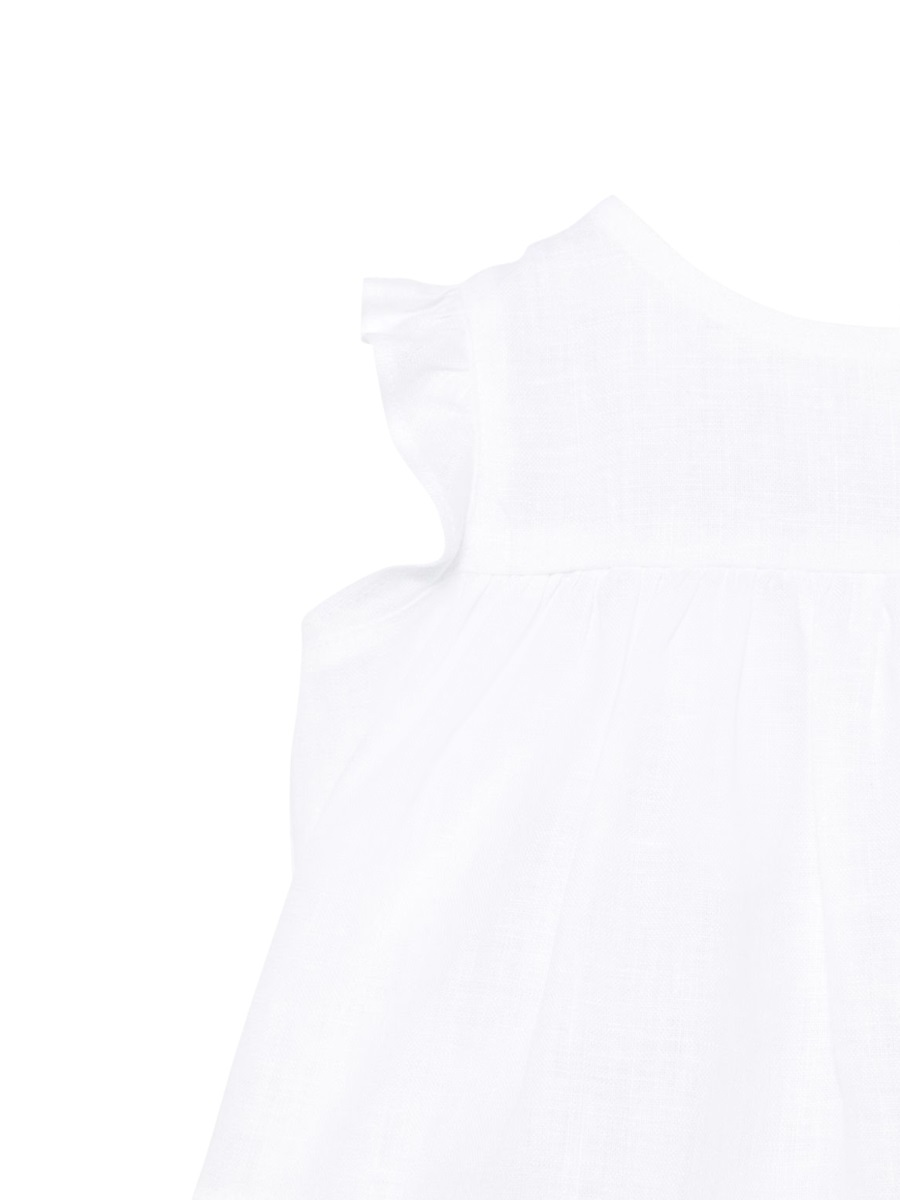 Il Gufo Linen Shorts Set In White