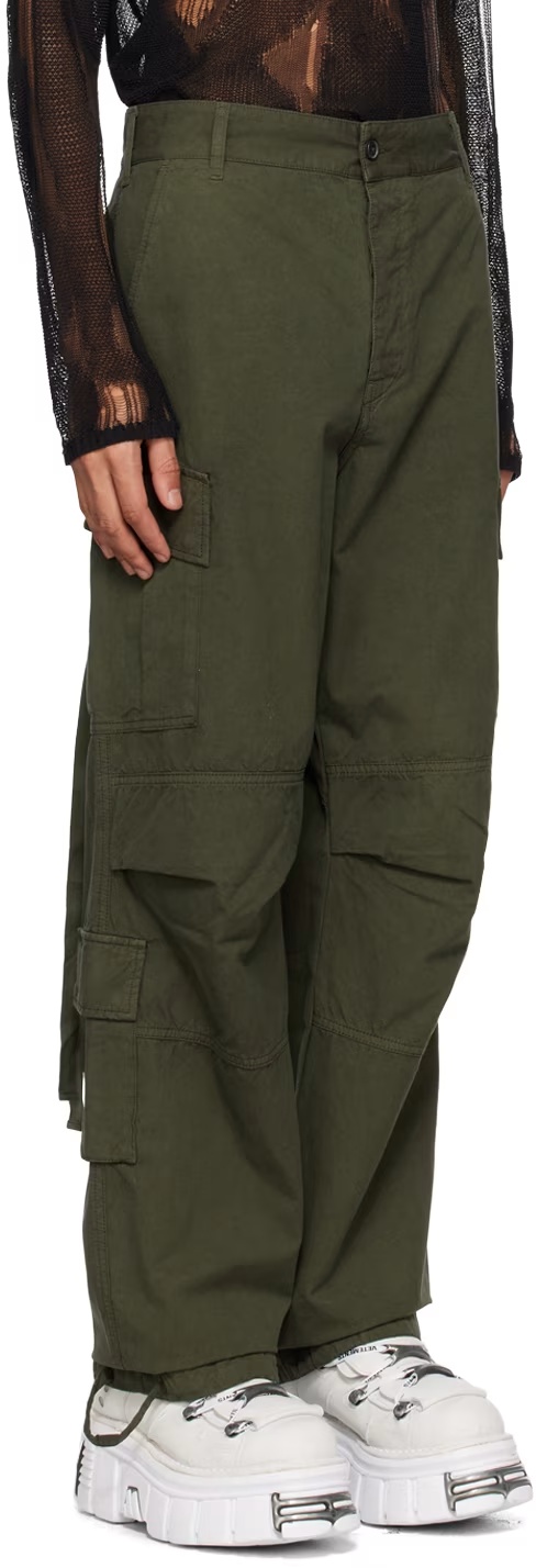 Darkpark Saint Cotton Cargo Pants In Green