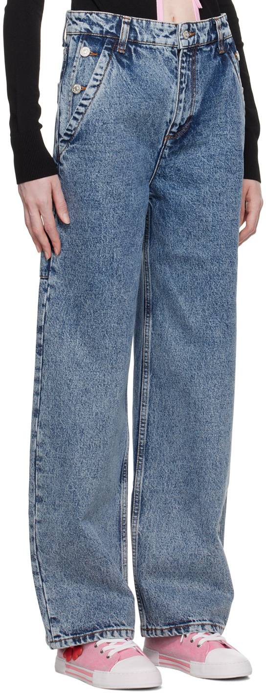 MOSCHINO LOGO DENIM TROUSERS