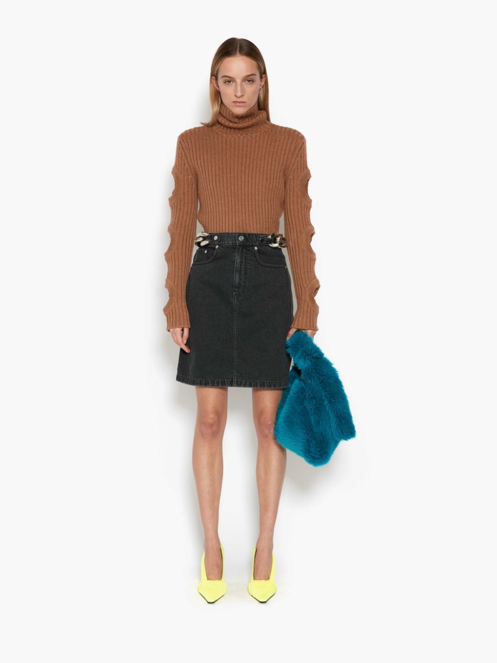 Shop Jw Anderson Cut-out Detail Jumper In Brown