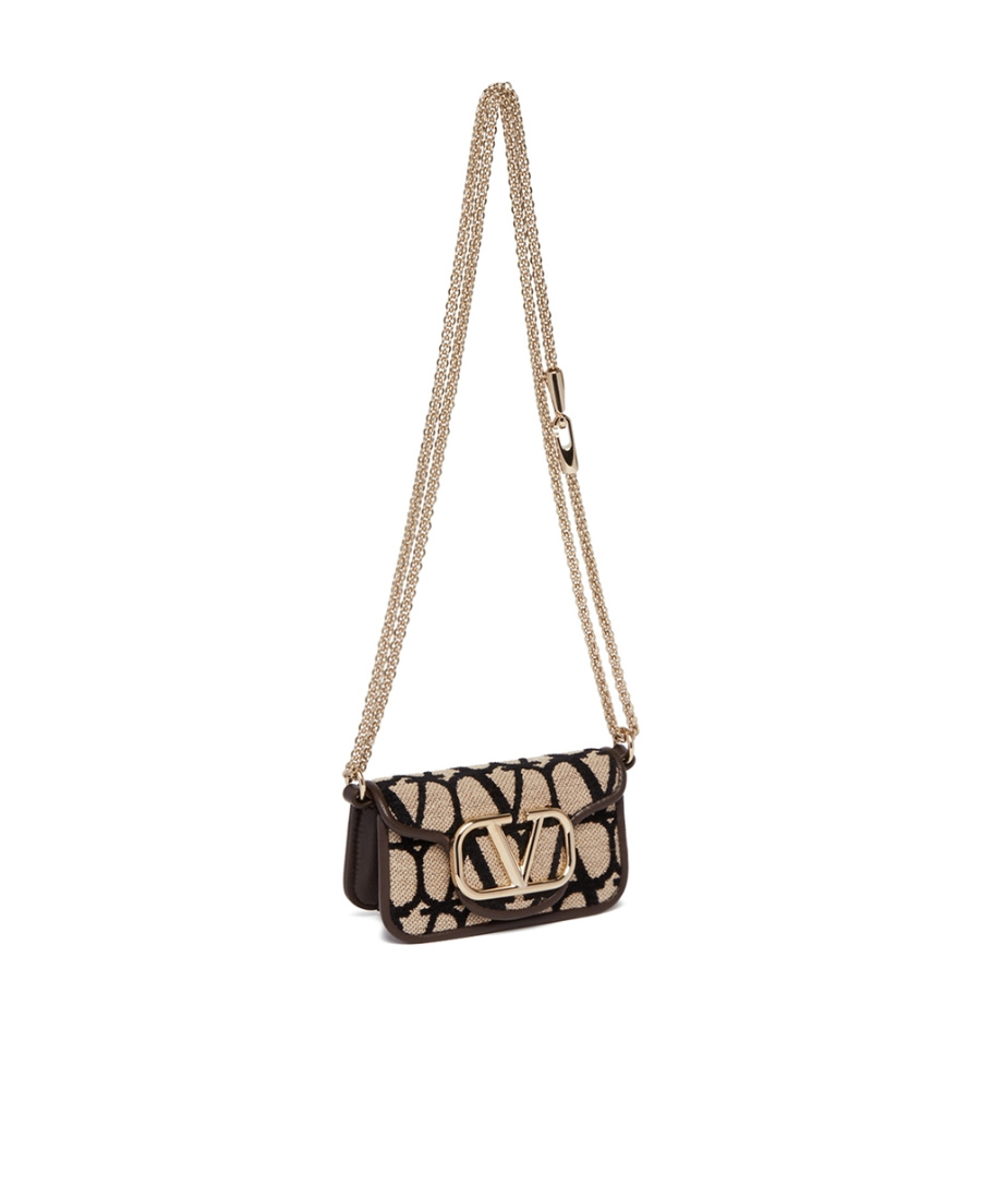 Valentino Micro Loco Shoulder Bag In Nude