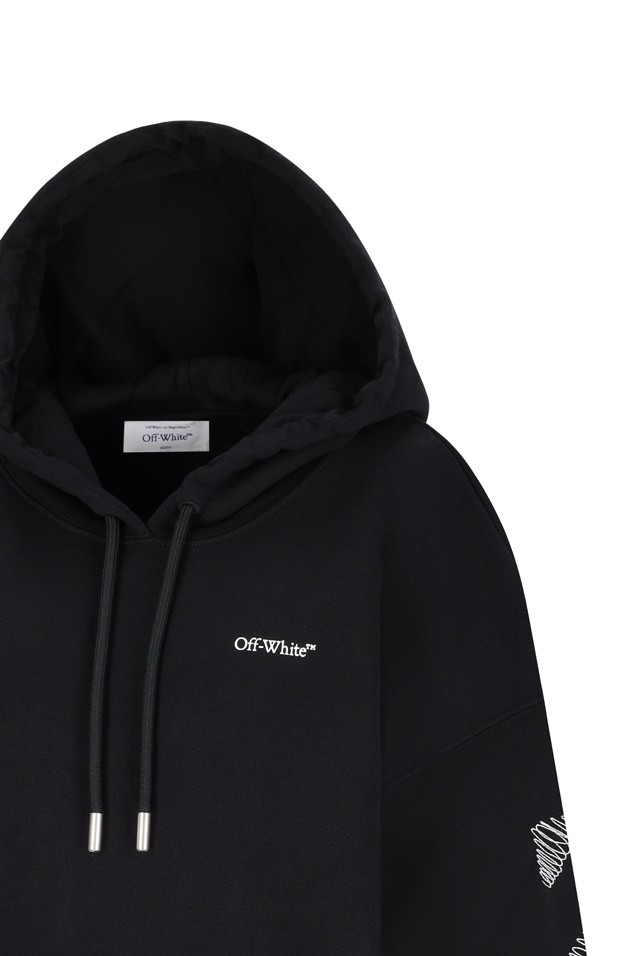Off-white Scribble Hoodie In Black