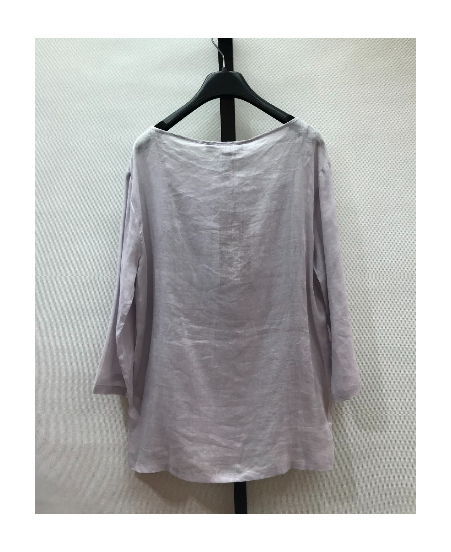 Max Mara Saloon Blouse With Round Neck In Gray