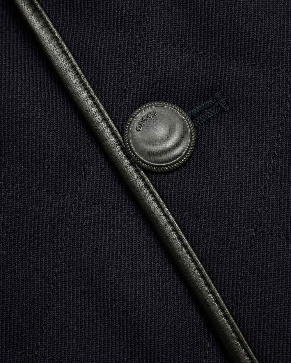 Gucci Double-breasted Casual Jacket In Black