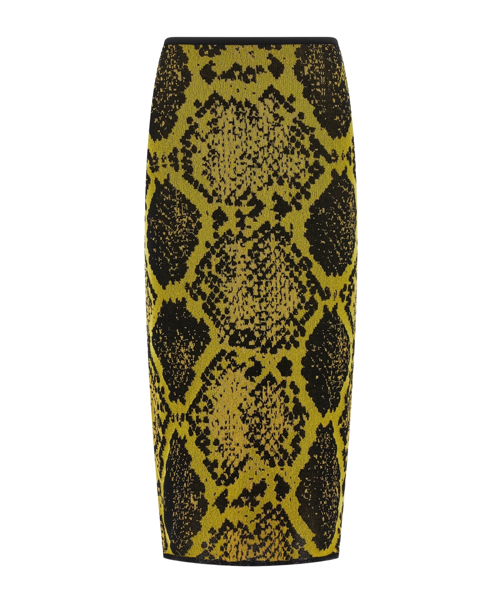 Attico Knee-length Bodycon Python Print Skirt In Multi