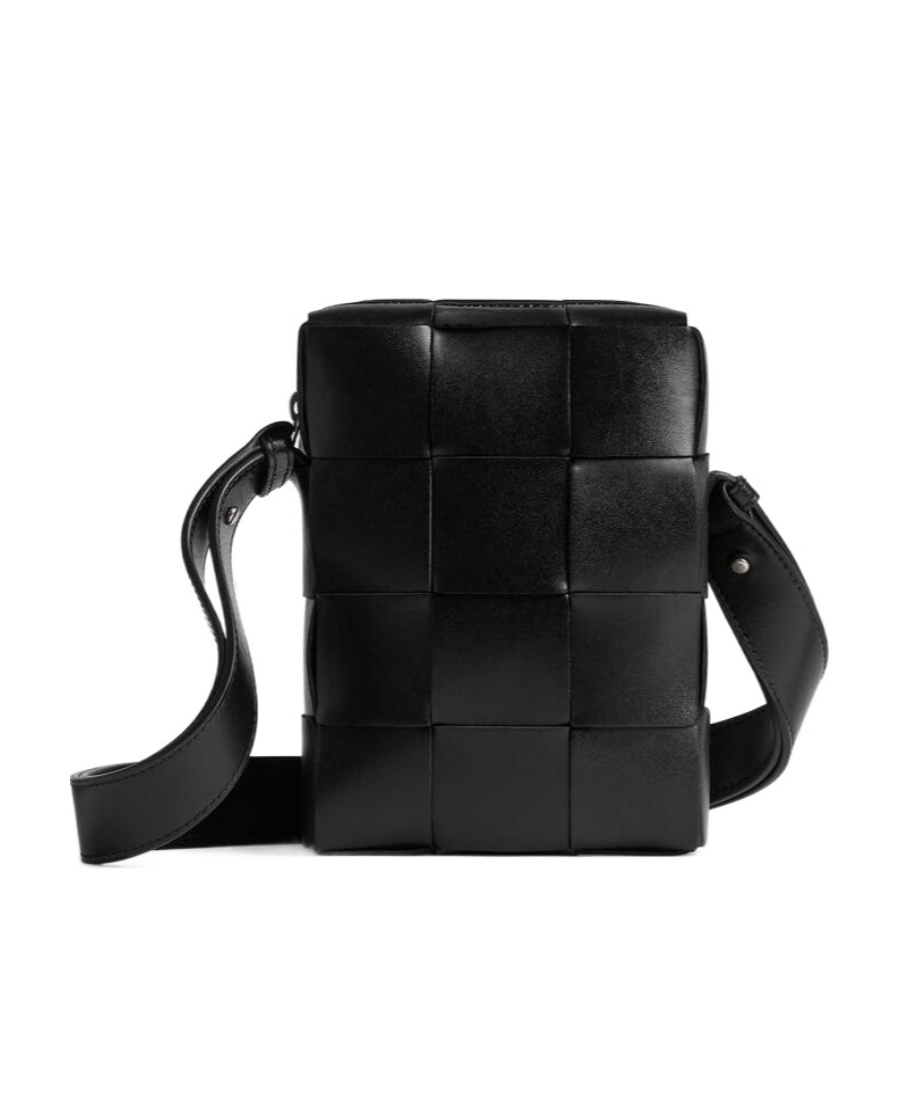 Bottega Veneta Cassette Mini Crossbody Bag In Black