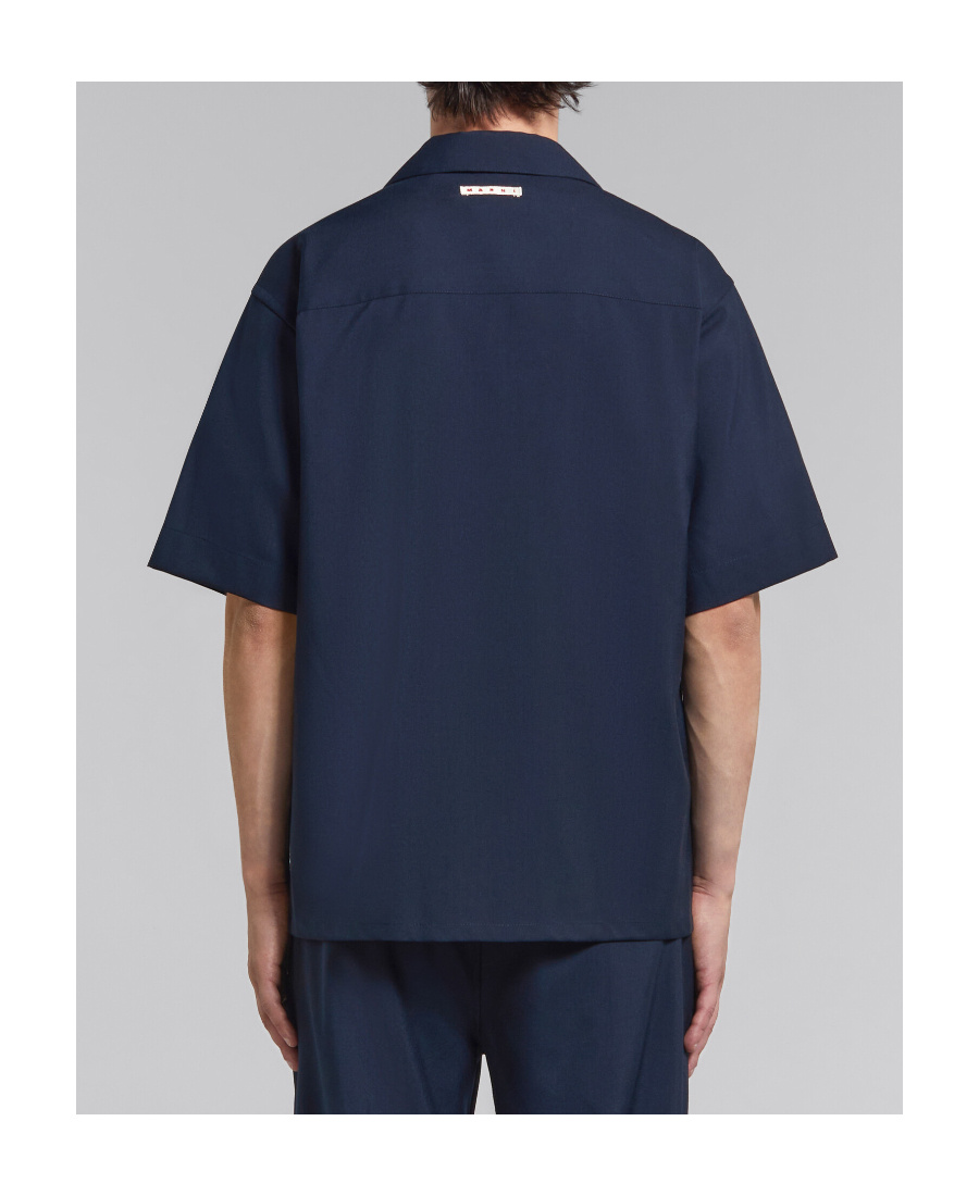Marni Virgin Wool Shirt In Black