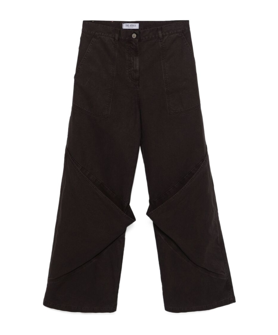 Attico Belt-loop Casual Pants In Black