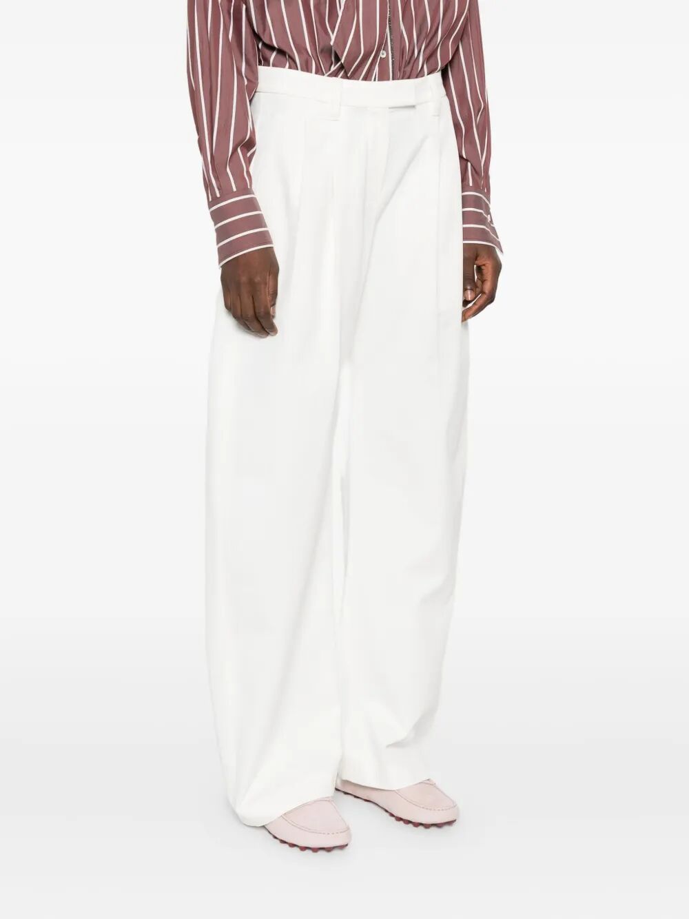 Brunello Cucinelli Cotton Trousers In White