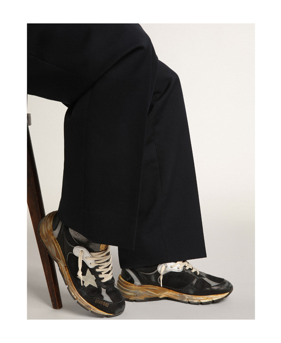 Golden Goose Running Dad Net Low-top Sneakers In Black