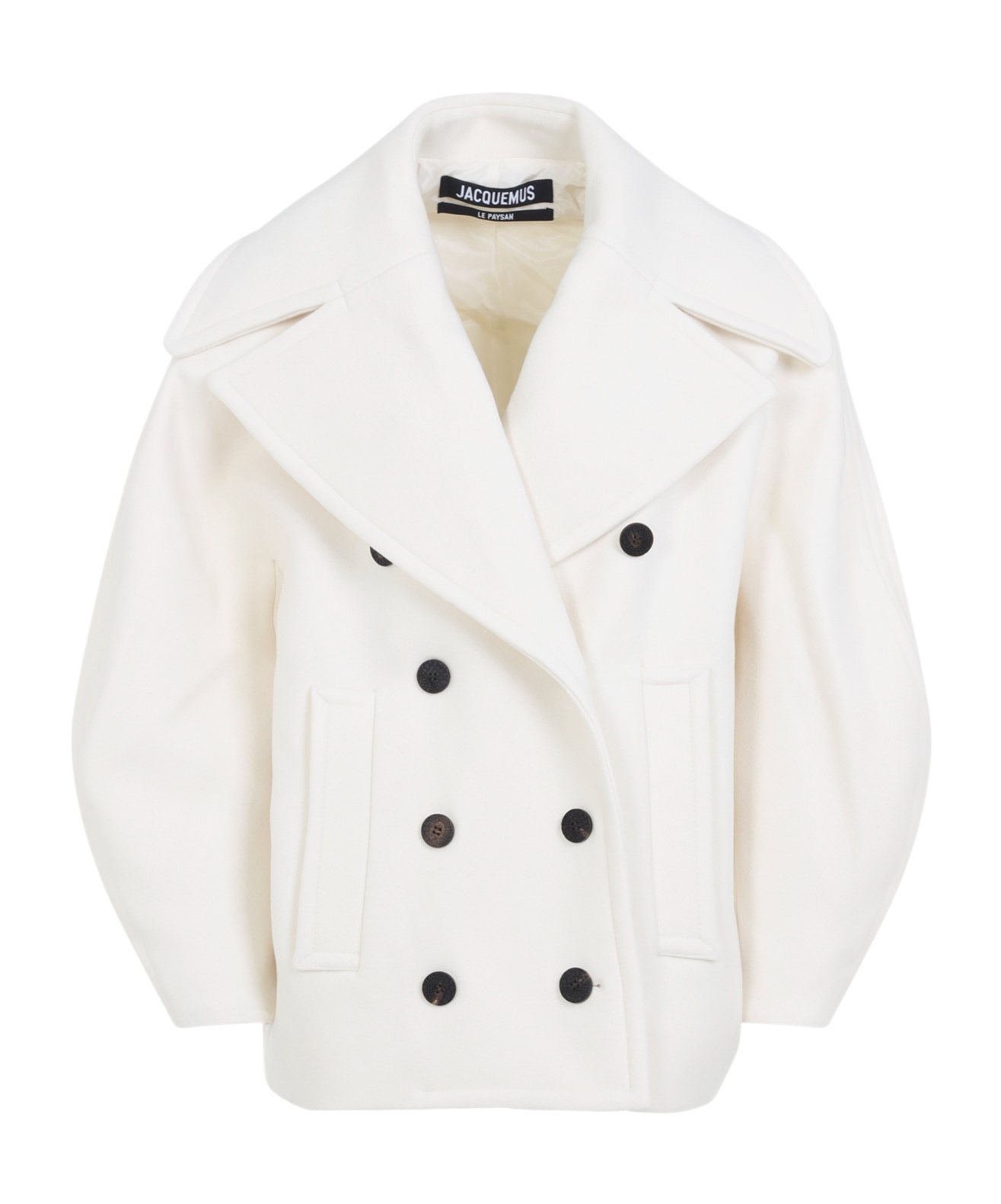 Jacquemus Long-sleeved Coat In White