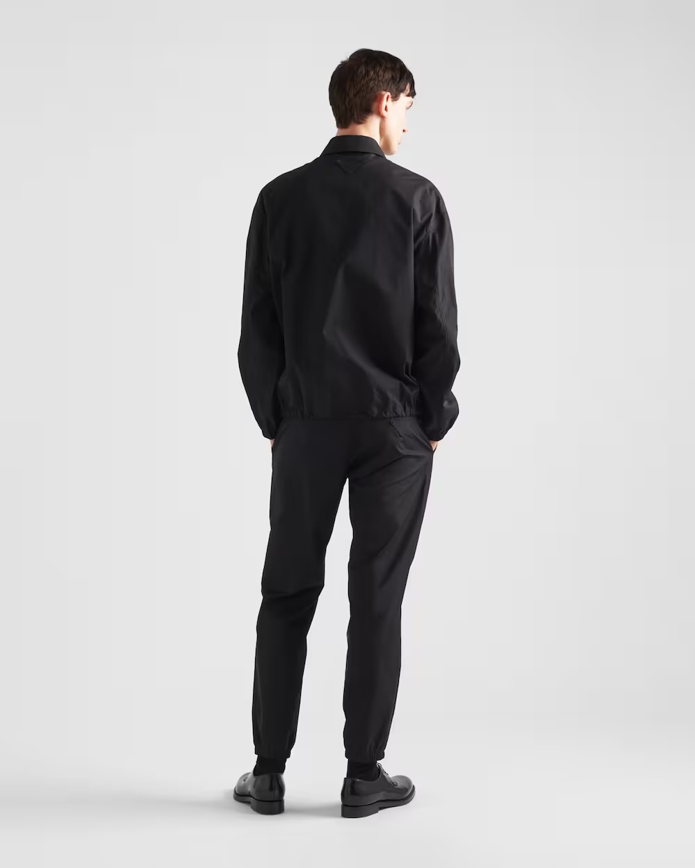 Prada Wool Blouson Jacket In Black