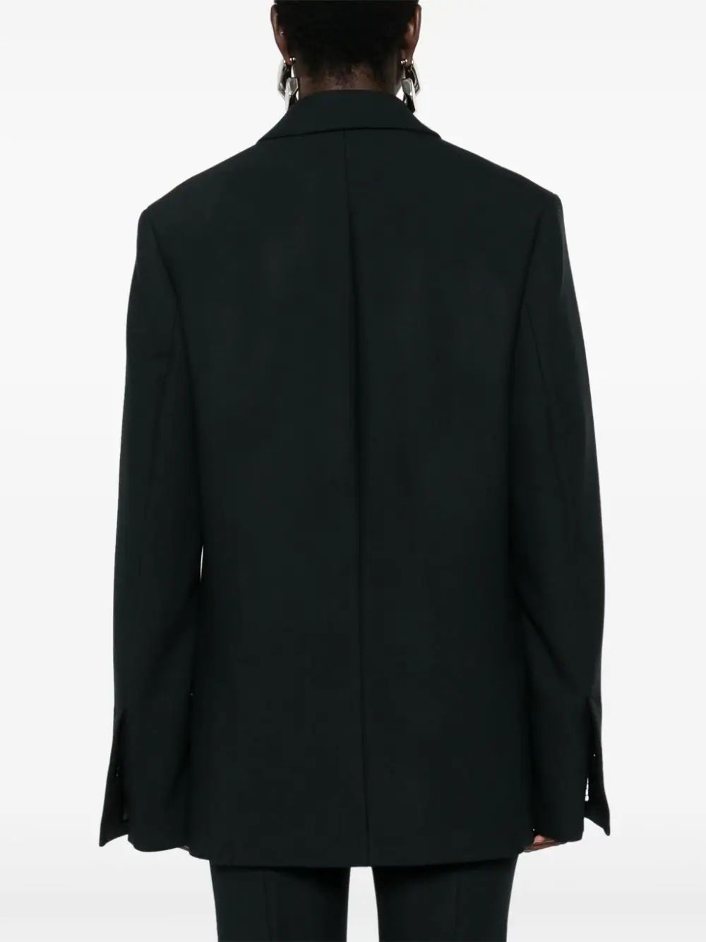 Shop Totême Long-sleeved Suit Coat In Black