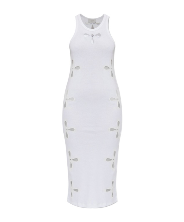 Coperni Dress With Openwork Pattern In White