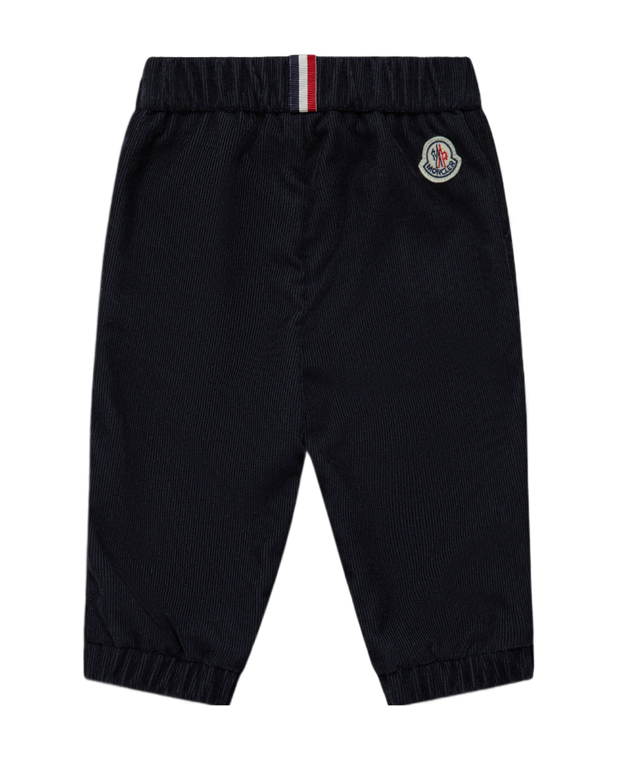 Moncler Velvet Trackpants In Blue