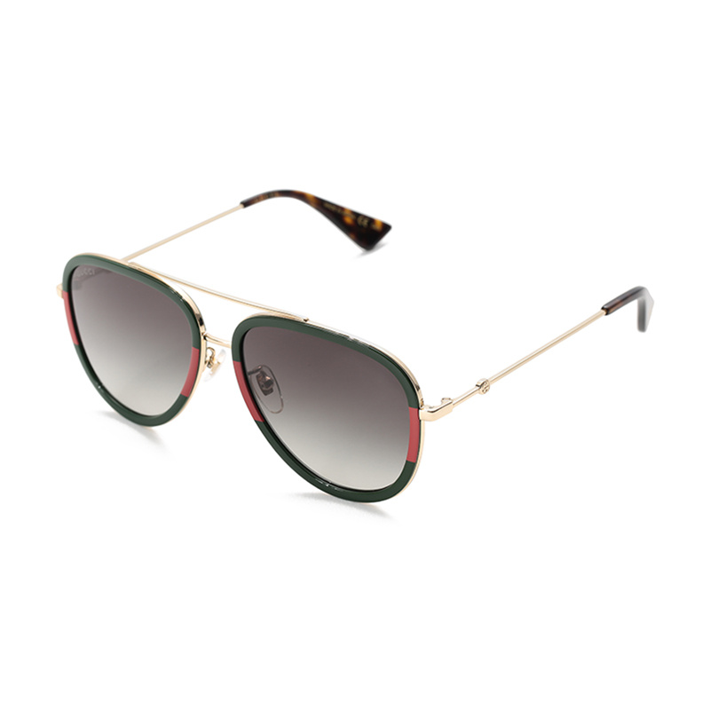 Gucci Aviator Shaped Sunglasses In Multicolor