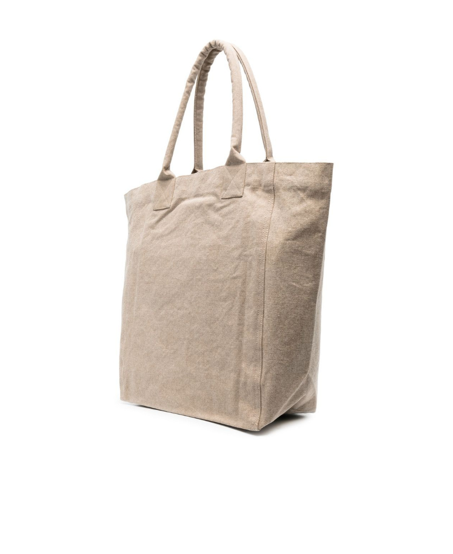 Isabel Marant Small Yenky Canvas Logo Tote Bag In Nude