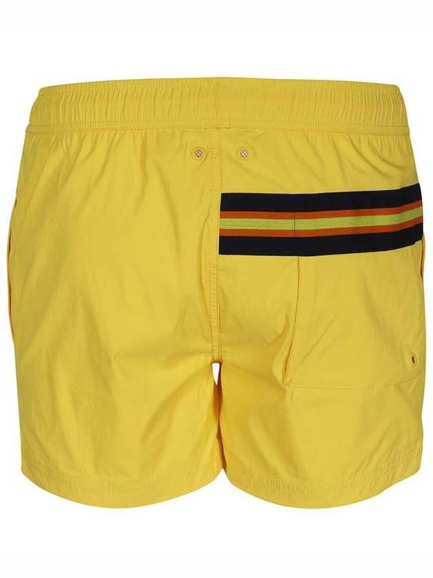 K-way Logo Swim Trunks In Yellow